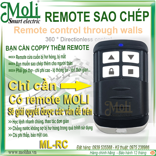 MOLI NƠI BÁN REMOTE SAO CHÉP CỬA CUỐN