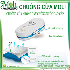 CHUÔNG CỬA CHỐNG NƯỚC  KHÔNG DÂY