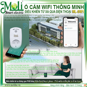 Ổ CẮM WIFI ĐIỀU KHIỂN TỪ XA MOLI