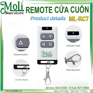 Remote Điều khiển cửa cuốn MOLI 433mhz