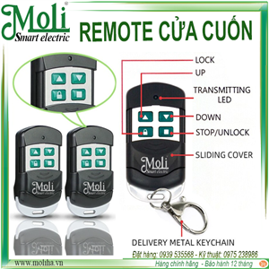 REMOTE CỬA CUỐN HỌC LỆNH RF433 MOLI